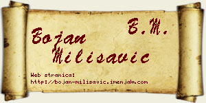 Bojan Milisavić vizit kartica